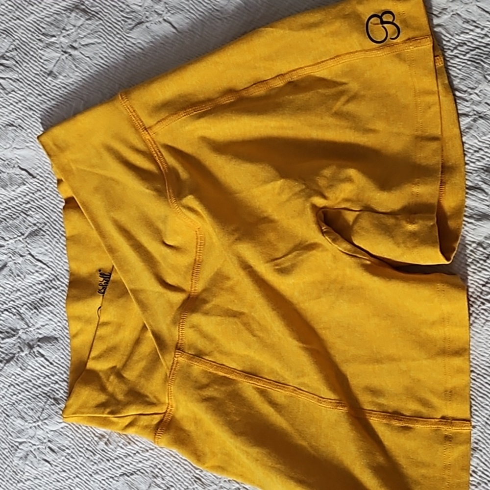 Bombshell Sportswear Yellow Athletic Shorts